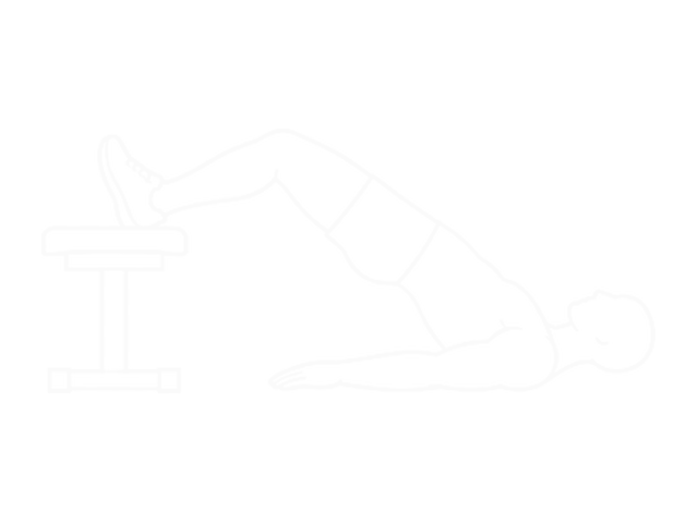 Glute Bridge Two Legs on Bench — End