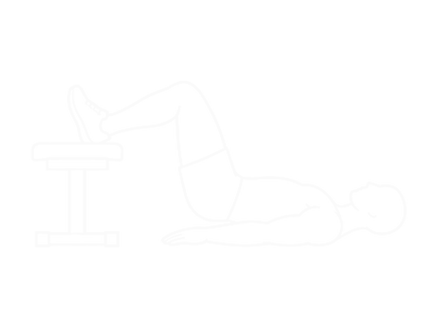 Glute Bridge Two Legs on Bench — Start