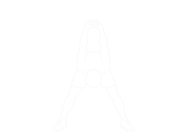 Hands Reversed Clasped Circular Toe Touch — End