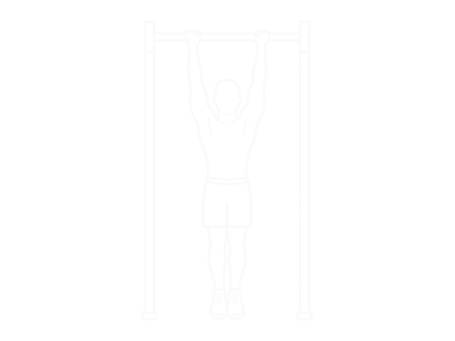 Hanging Straight Twisting Leg Hip Raise — Start