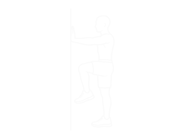 High Knee Against Wall — End