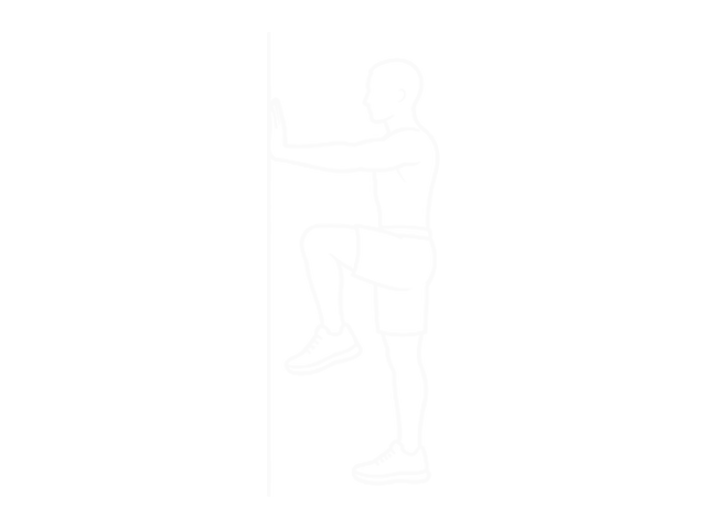High Knee Against Wall — Start