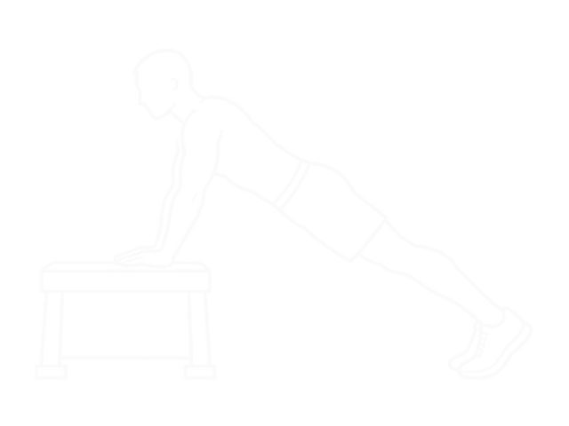 Incline Push Up Depth Jump — Start