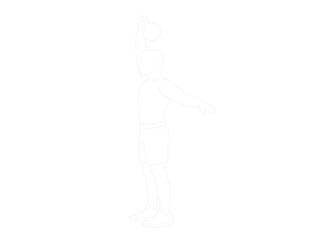 One-Arm Kettlebell Clean and Jerk — End