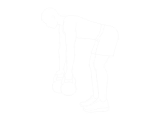 Two-Arm Kettlebell Row — Start