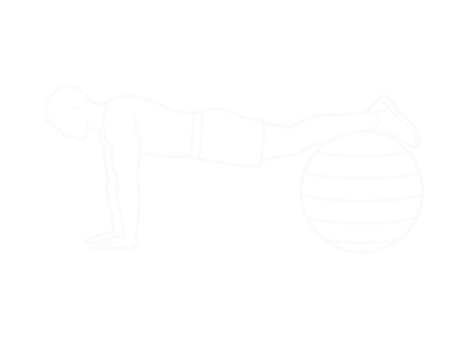 Narrow Push-Up on Exercise Ball — Start