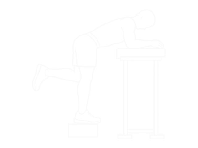 One-Leg Donkey Calf Raise — Start