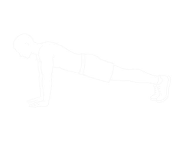 Outside Leg Kick Push-Up — Start