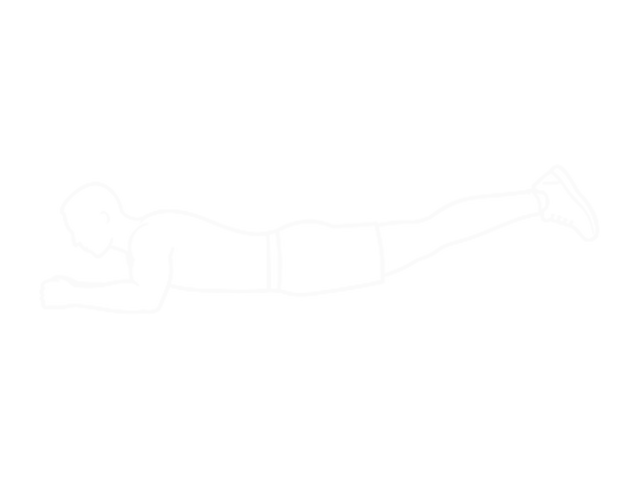 Prone Leg Raise — End
