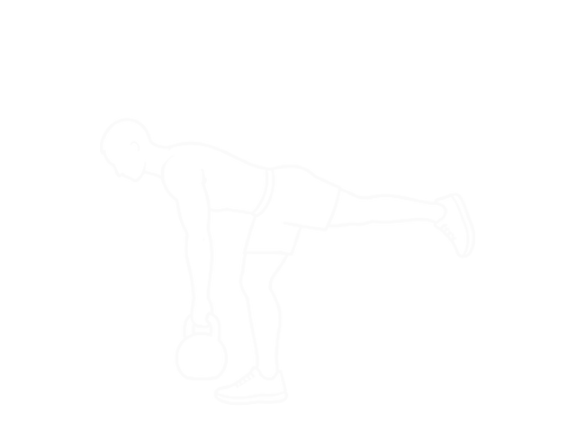 Single-Leg Kettlebell Romanian Deadlift — Start