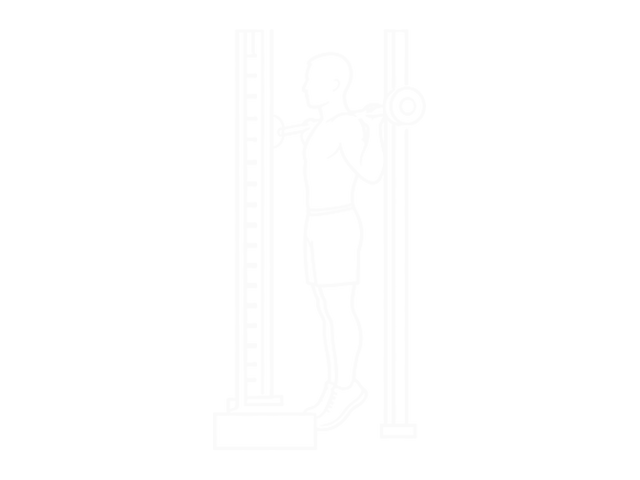 Smith Standing Leg Calf Raise — End