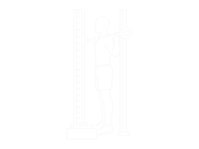 Smith Standing Leg Calf Raise — Start