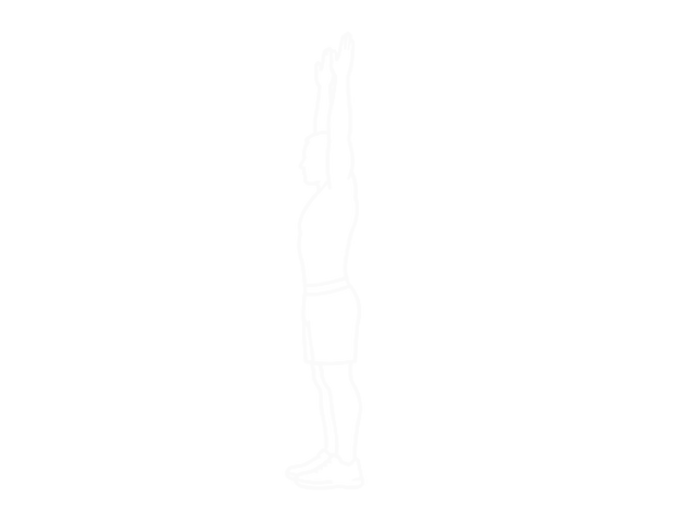Squat to Overhead Reach — End