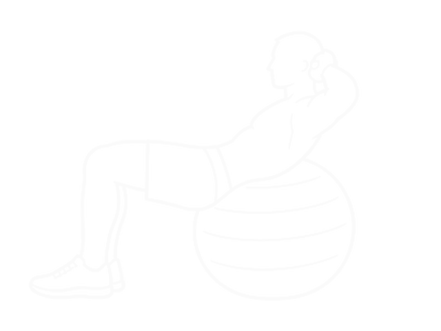 Stability Ball Crunch (Full Range Hands Behind Head) — 끝