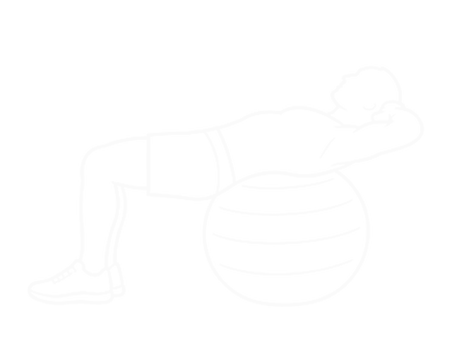 Stability Ball Crunch (Full Range Hands Behind Head) — 시작