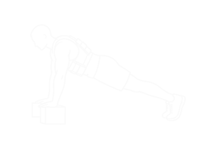 Weighted Drop Push Up — Start