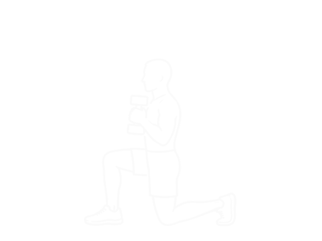 Weighted Kneeling Step with Swing — Start