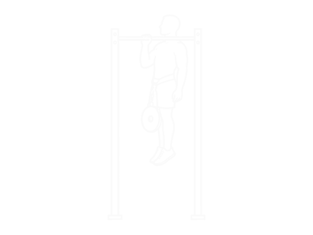Weighted One Hand Pull Up — End
