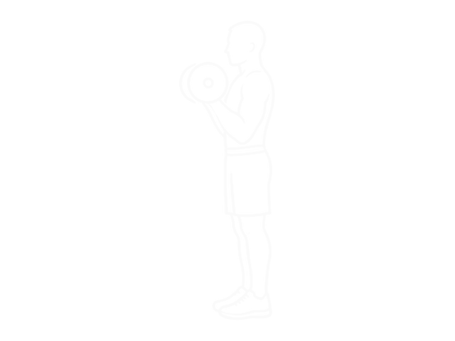 Weighted Standing Curl — End