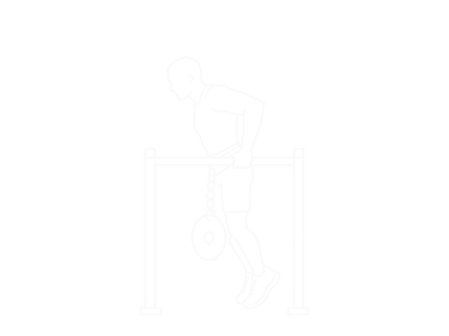 Weighted Straight Bar Dip — End