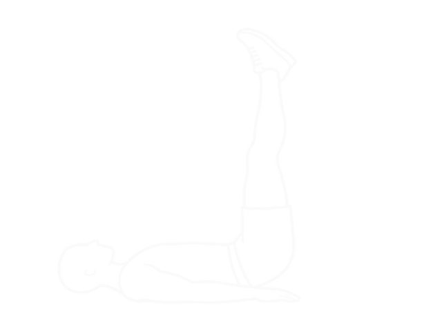 Assisted Lying Leg Raise with Lateral Throw Down — End