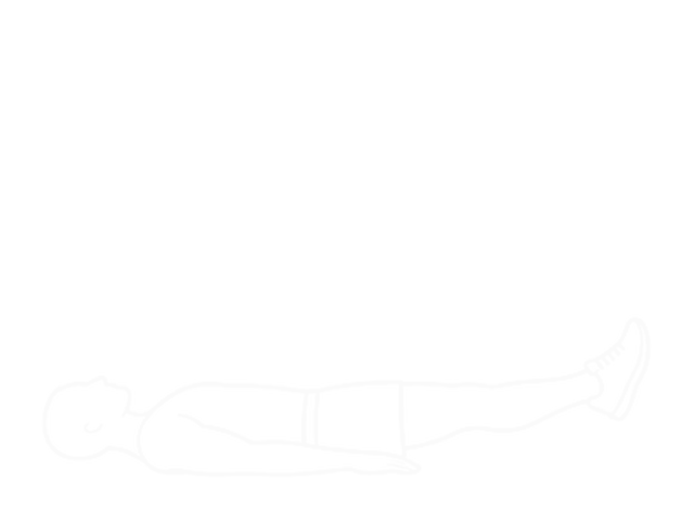 Assisted Lying Leg Raise with Lateral Throw Down — Start
