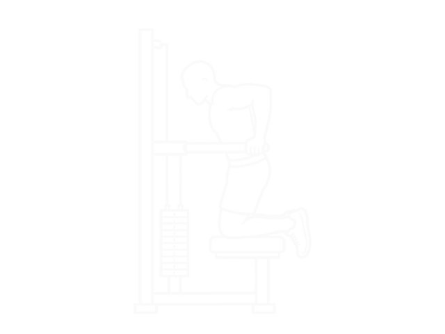 Assisted Wide-Grip Chest Dip (Kneeling) — End