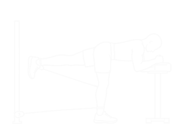 Bent-Over Band Hip Extension — Start