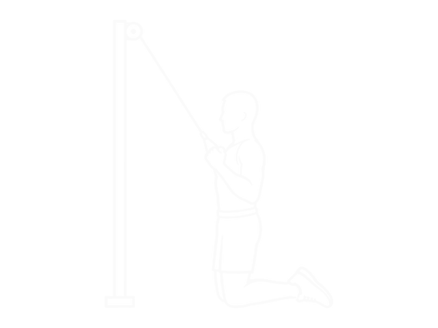 Kneeling One-Arm Band Pulldown — 끝