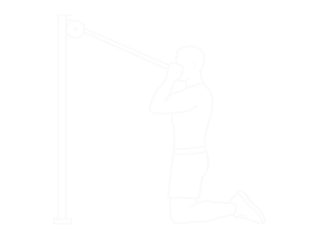 Kneeling Band Twisting Crunch — 시작