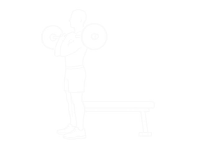 Barbell Bench Front Squat — Start