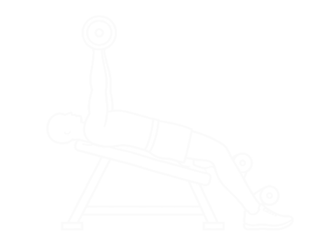 Decline Barbell Skull Crusher — End