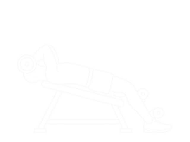 Decline Barbell Skull Crusher — Start