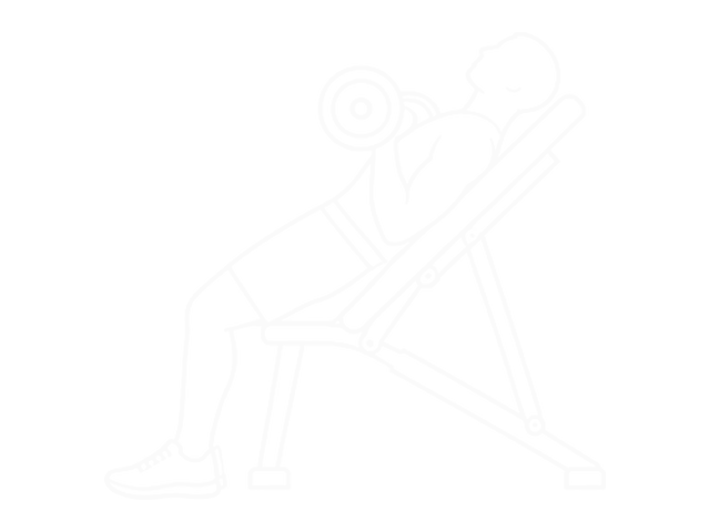 Lying Barbell High Bench Curl — End