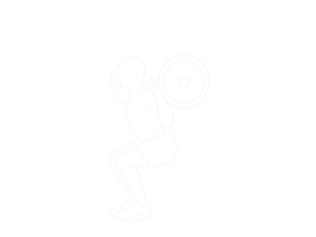 Barbell Narrow Stance Squat — End