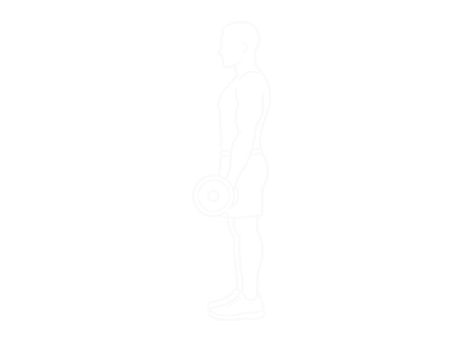 One-Arm Barbell Curl — Start