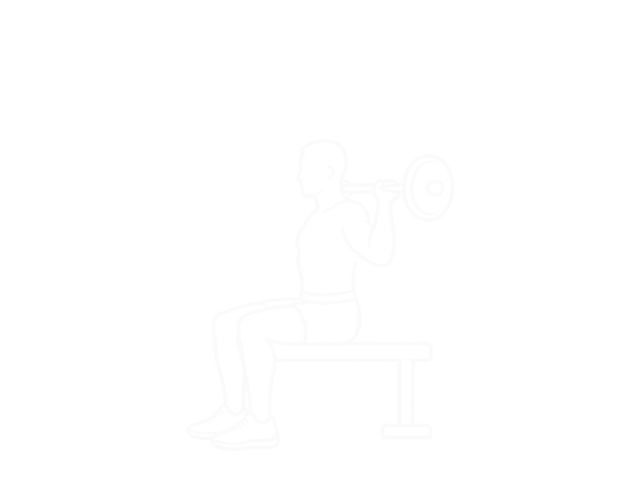 Seated Barbell Behind Head Military Press — Start