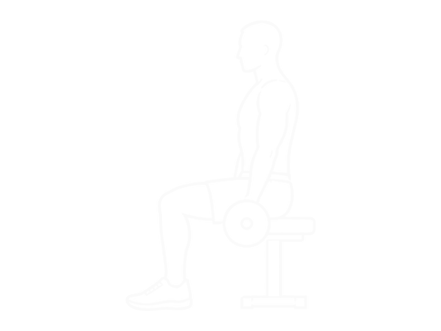 Seated Barbell Close-Grip Concentration Curl — Start