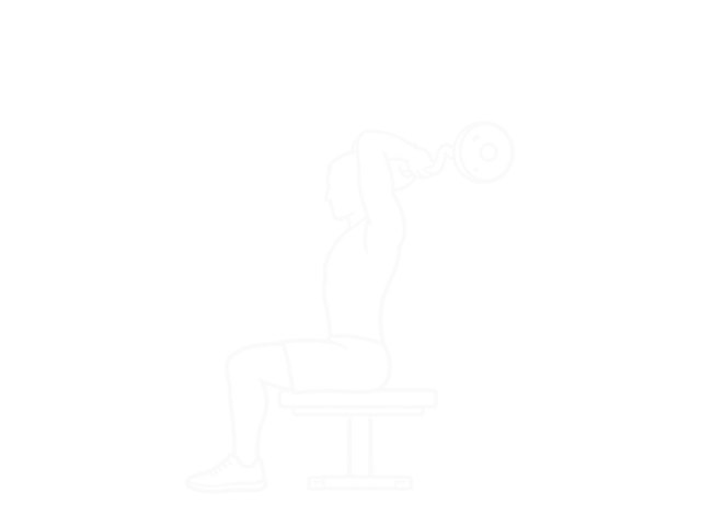 Seated Overhead Barbell Triceps Extension — Start