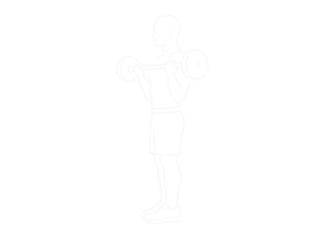 Standing Barbell Wide-Grip Biceps Curl — End