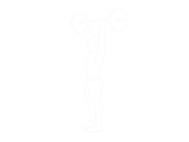 Standing Barbell Wide Military Press — 끝