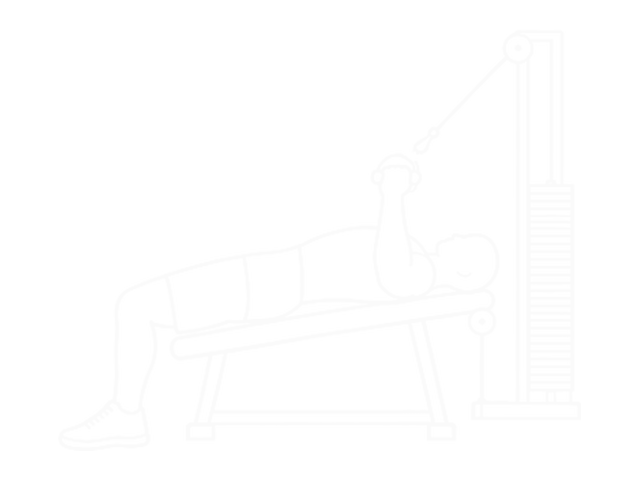 Decline One-Arm Cable Press — Start