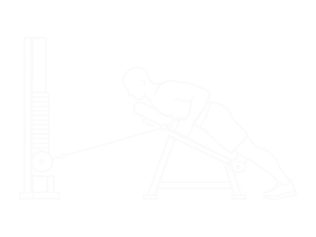 Incline Cable Bench Row — End