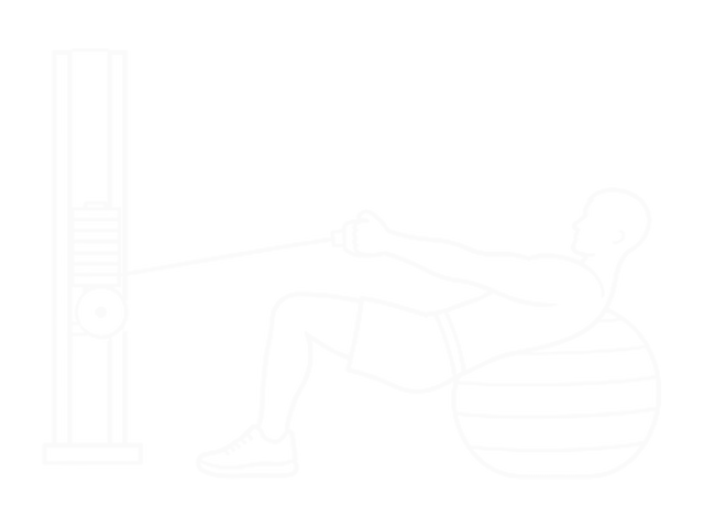 One-Arm Cable Press on Exercise Ball — 끝