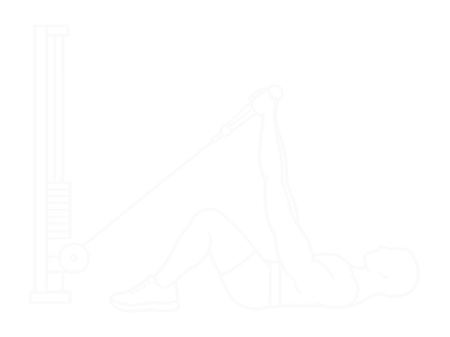 Cable Rope Lying on Floor Triceps Extension — End