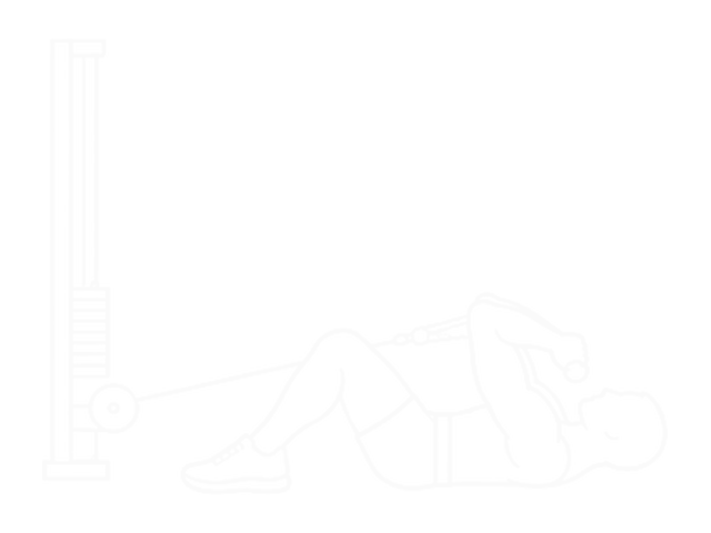 Cable Rope Lying on Floor Triceps Extension — Start
