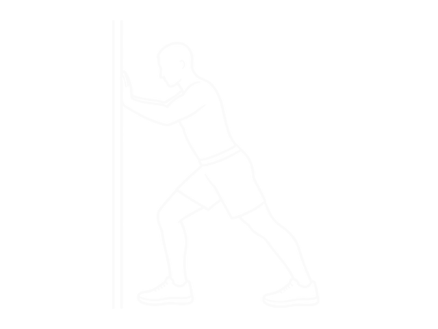 Calf Push Stretch with Hands Against Wall — 끝