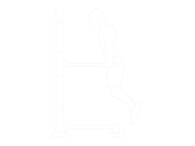 Chest Dip (On Dip-Pull-Up Cage) — Start
