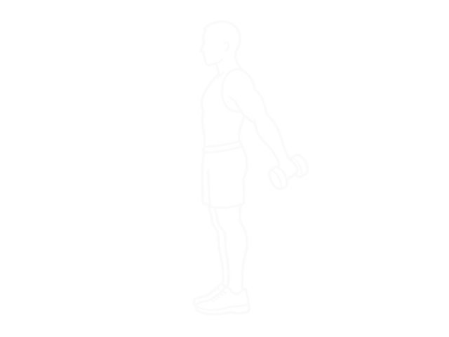 Dumbbell Biceps Curl Lunge with Bowling Motion — 시작