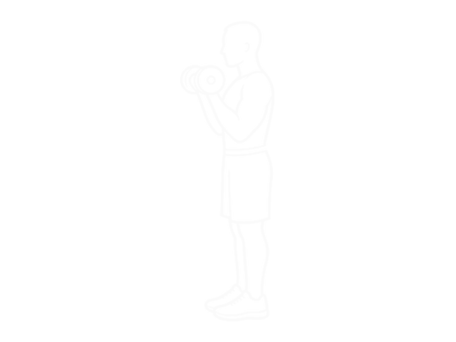 Dumbbell Biceps Curl Squat — 끝